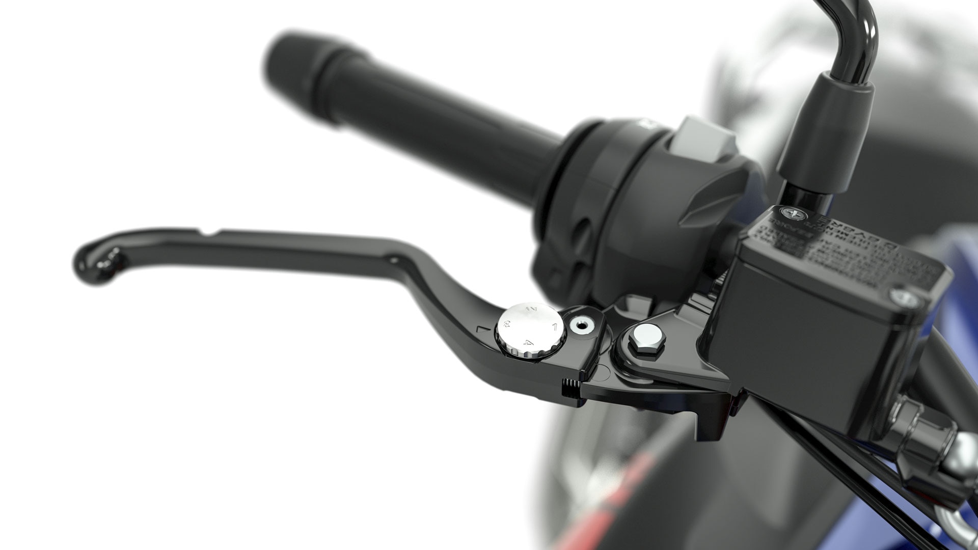 We see the clutch and brake lever of the G 310 GS.