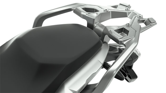 We see the luggage carrier of the G 310 GS.