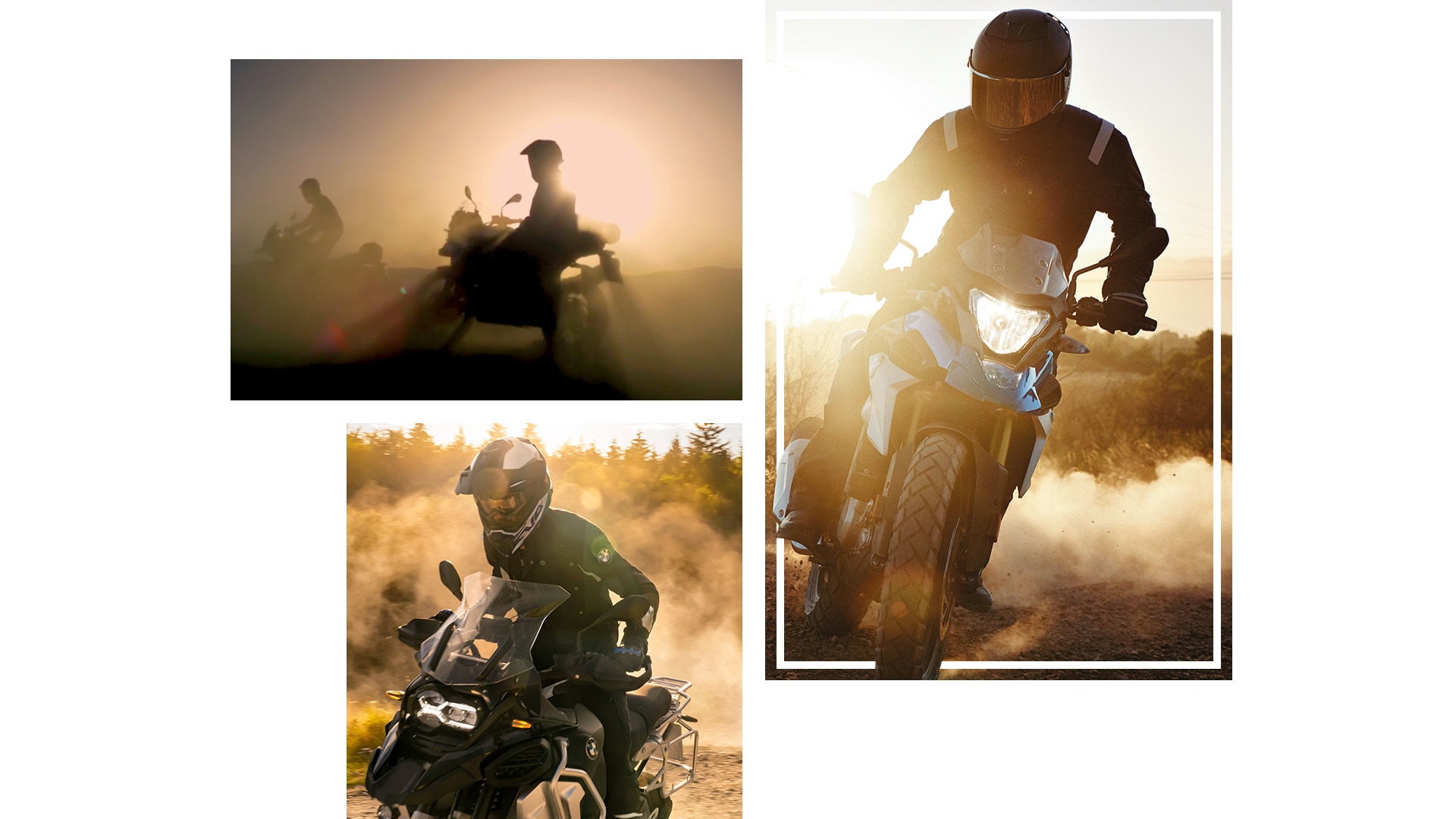 Collage of BMW Motorrad GS models.