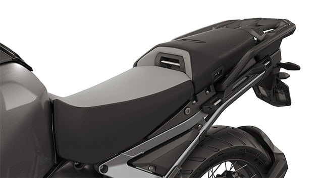 Comfort rider's seat and comfort passenger seat including seat heating