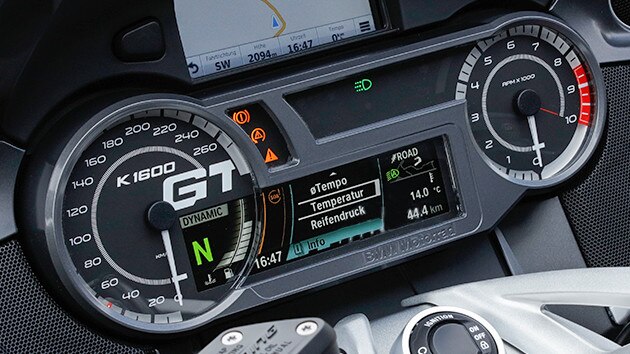 K 1600 GTのメーターパネル