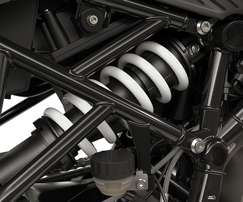 The adjustable suspension strut of the F 450 GS from BMW Motorrad